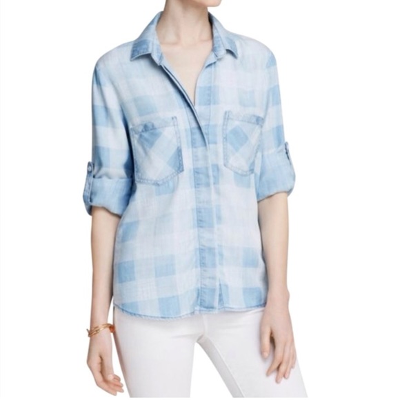 Bella Dahl Tops - Bella Dahl Chambray Gingham shirt size XS